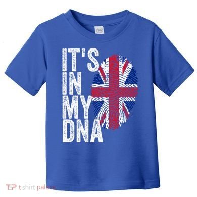 It's In My Dna England Union Jack Flag Christmas Gift Meaningful Gift Toddler T-Shirt