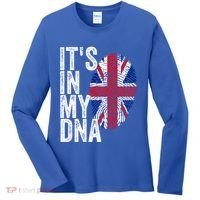 It's In My Dna England Union Jack Flag Christmas Gift Meaningful Gift Women's Long Sleeve Shirt thumb 0