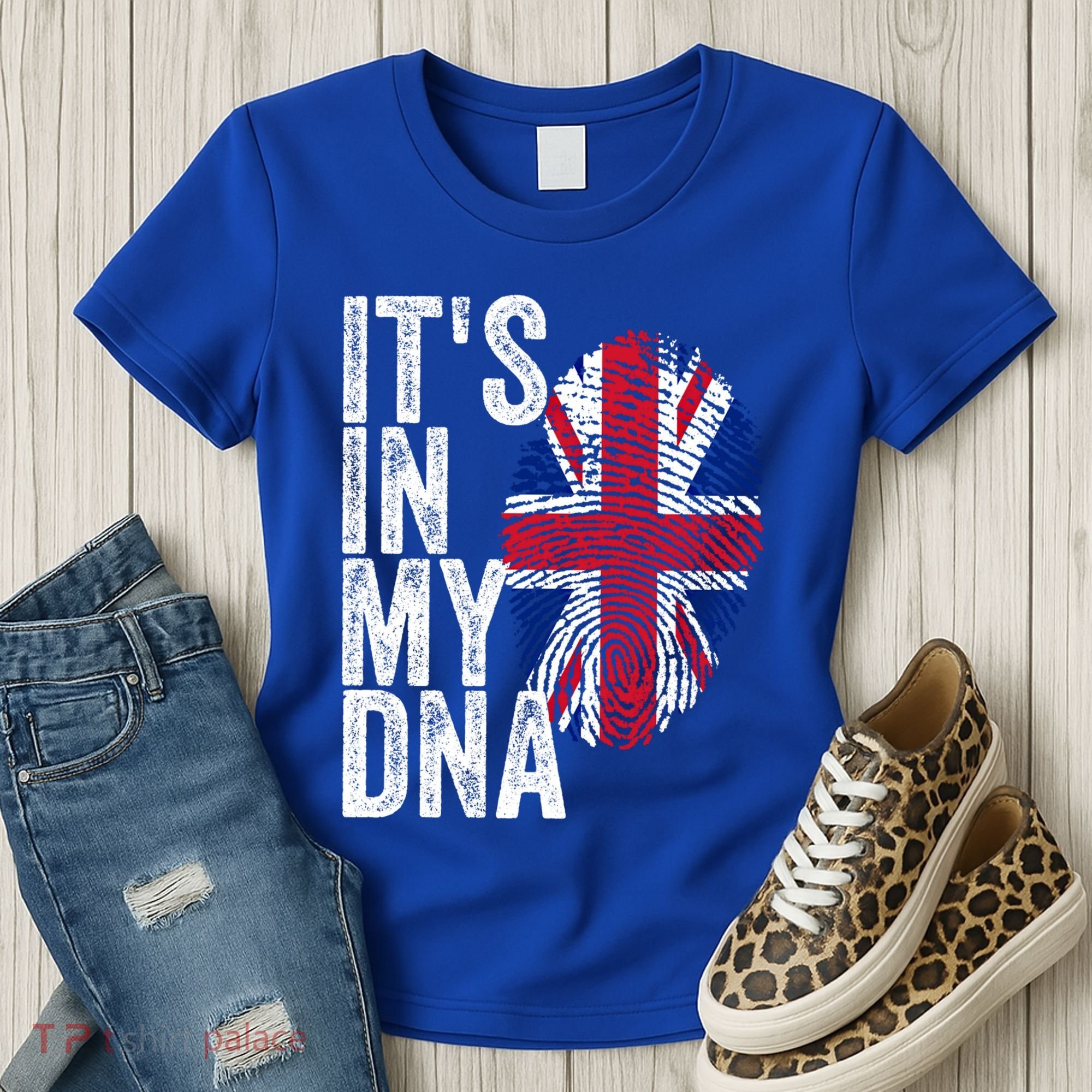 It's In My Dna England Union Jack Flag Christmas Gift Meaningful Gift Women's T-Shirt