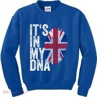 It's In My Dna England Union Jack Flag Christmas Gift Meaningful Gift Kids Sweatshirt thumb 0