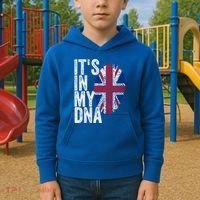 It's In My Dna England Union Jack Flag Christmas Gift Meaningful Gift Kids Hoodie thumb 2