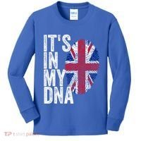 It's In My Dna England Union Jack Flag Christmas Gift Meaningful Gift Kids Long Sleeve Shirt thumb 0