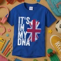It's In My Dna England Union Jack Flag Christmas Gift Meaningful Gift Kids T-Shirt thumb 3