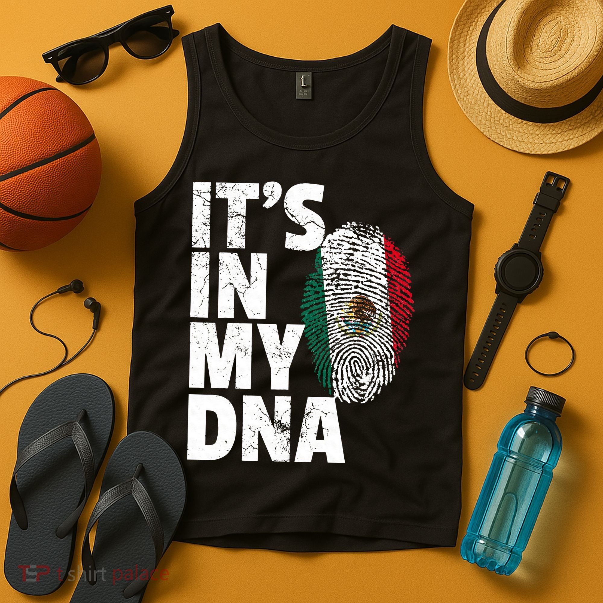 IT'S IN MY DNA Mexican Mexico Flag Cinco De Mayo Gift Tank Top