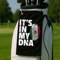 IT'S IN MY DNA Mexican Mexico Flag Cinco De Mayo Gift Golf Towel thumb 2