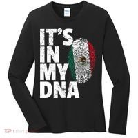 IT'S IN MY DNA Mexican Mexico Flag Cinco De Mayo Gift Women's Long Sleeve Shirt thumb 0