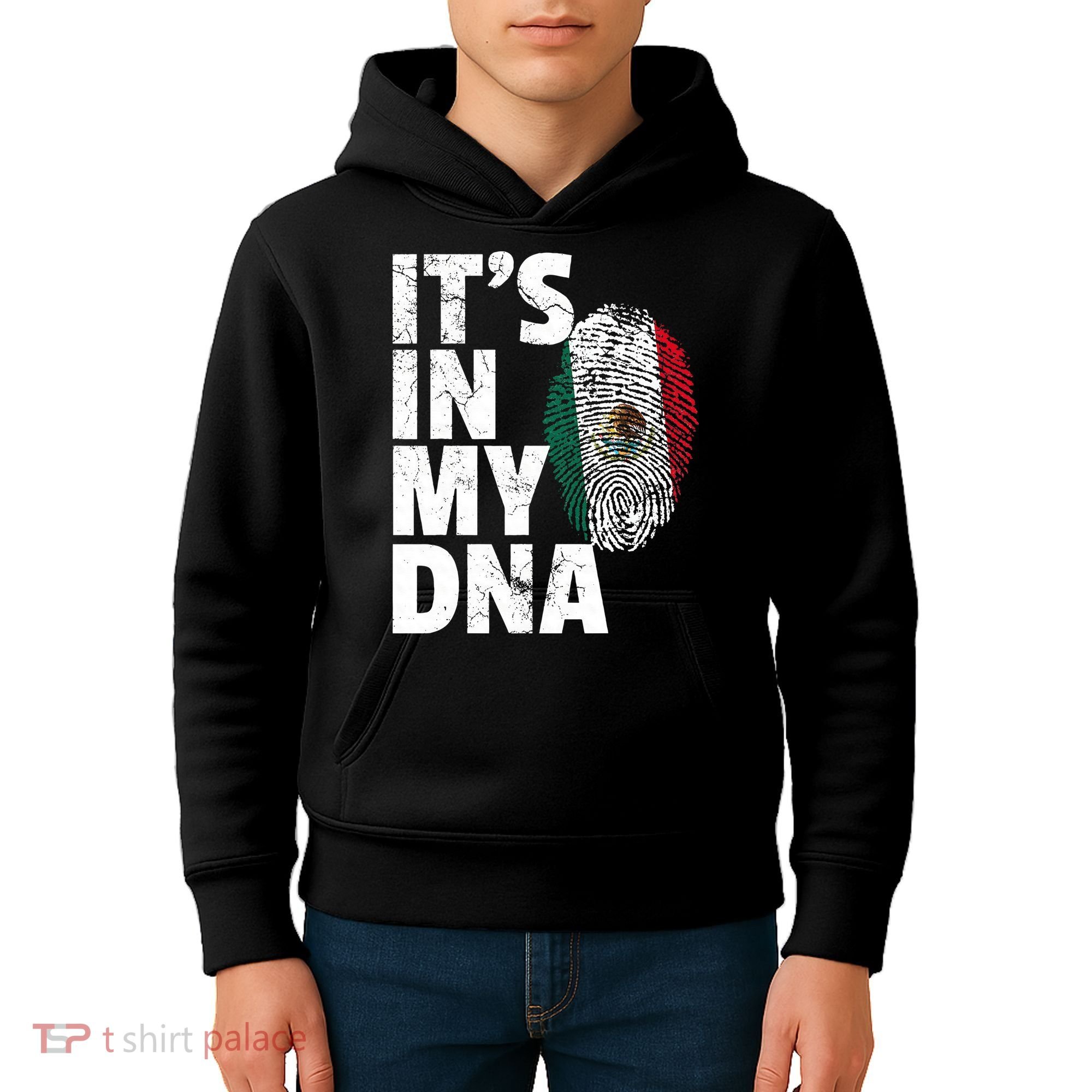 IT'S IN MY DNA Mexican Mexico Flag Cinco De Mayo Gift Kids Hoodie