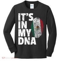 IT'S IN MY DNA Mexican Mexico Flag Cinco De Mayo Gift Kids Long Sleeve Shirt thumb 0