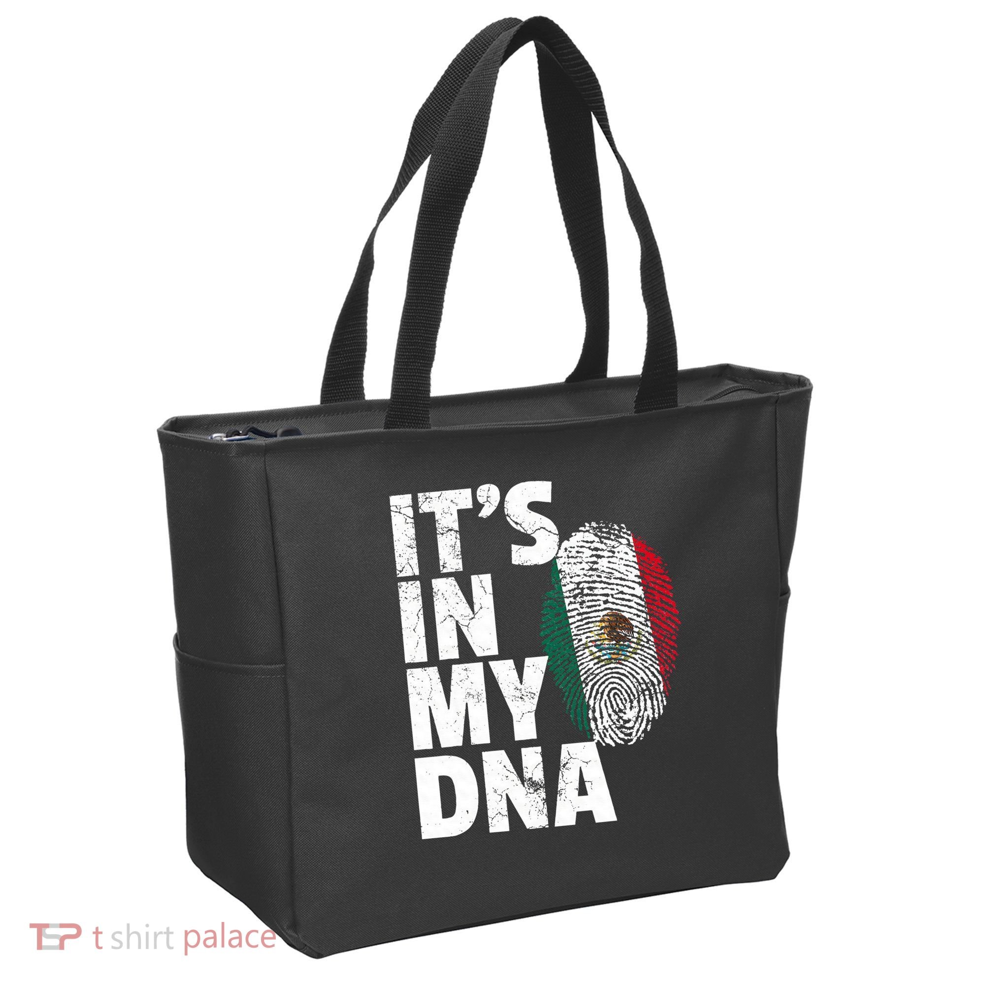 IT'S IN MY DNA Mexican Mexico Flag Cinco De Mayo Gift Tote Bag