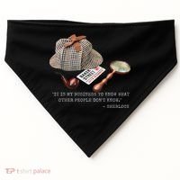 It Is My Business To Know. Novelty Sherlock Holmes Mystery USA-Made Doggie Bandana thumb 0