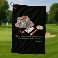 It Is My Business To Know. Novelty Sherlock Holmes Mystery Golf Towel thumb 1