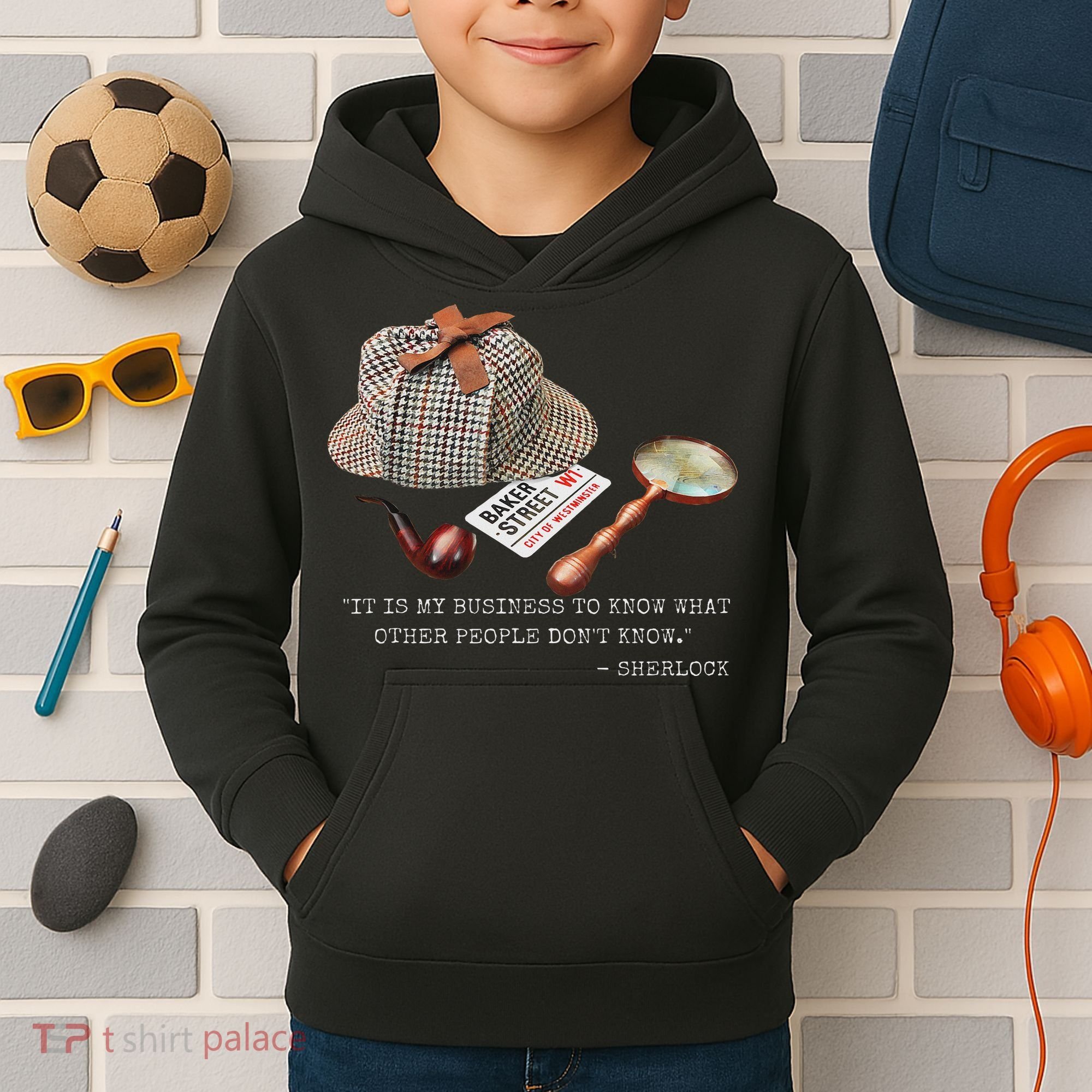 It Is My Business To Know. Novelty Sherlock Holmes Mystery Kids Hoodie