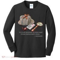 It Is My Business To Know. Novelty Sherlock Holmes Mystery Kids Long Sleeve Shirt thumb 0