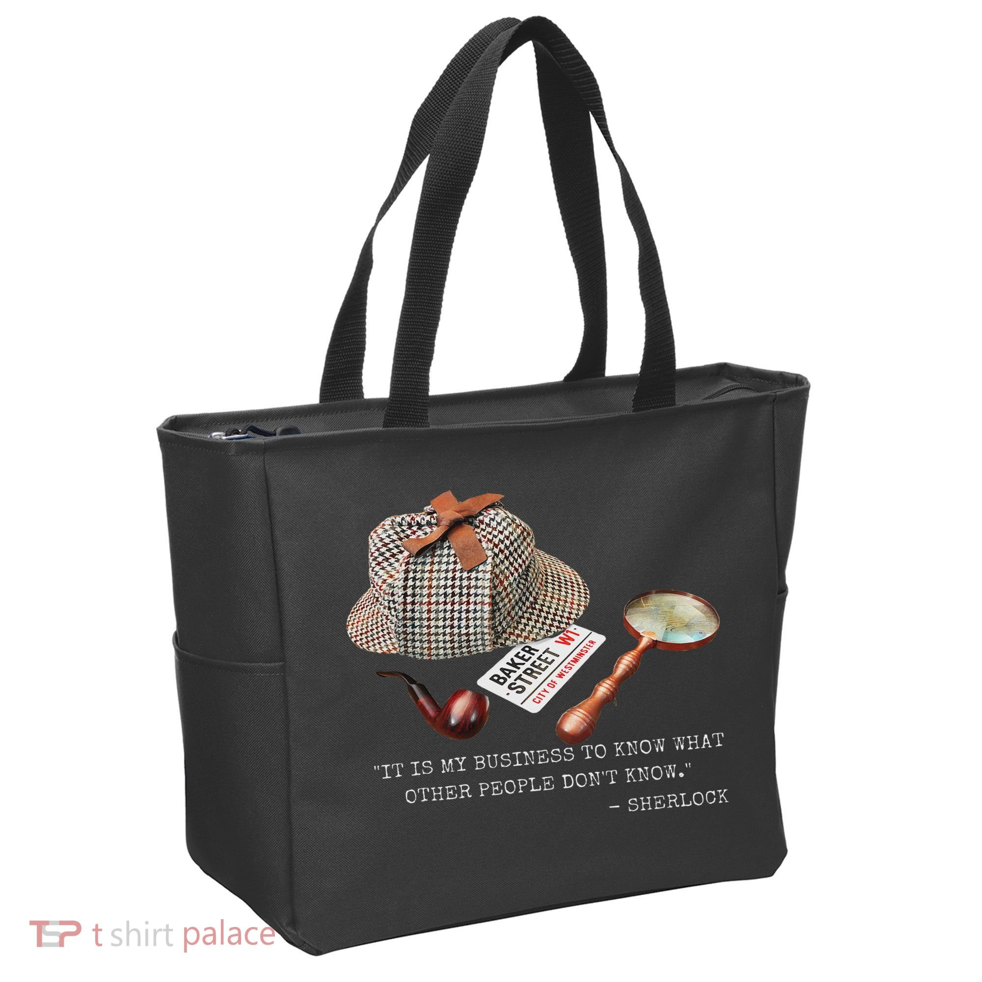 It Is My Business To Know. Novelty Sherlock Holmes Mystery Tote Bag