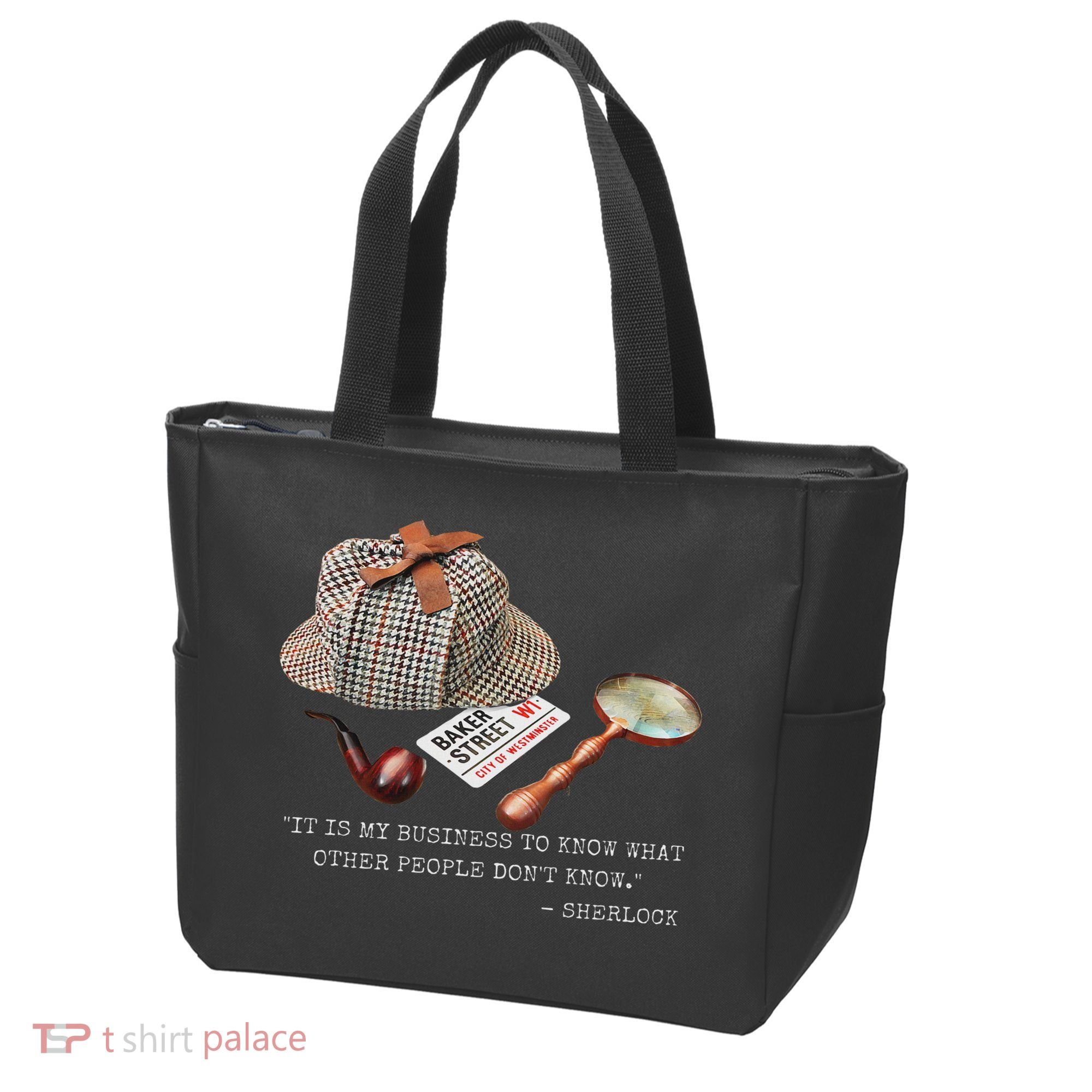 It Is My Business To Know. Novelty Sherlock Holmes Mystery Tote Bag