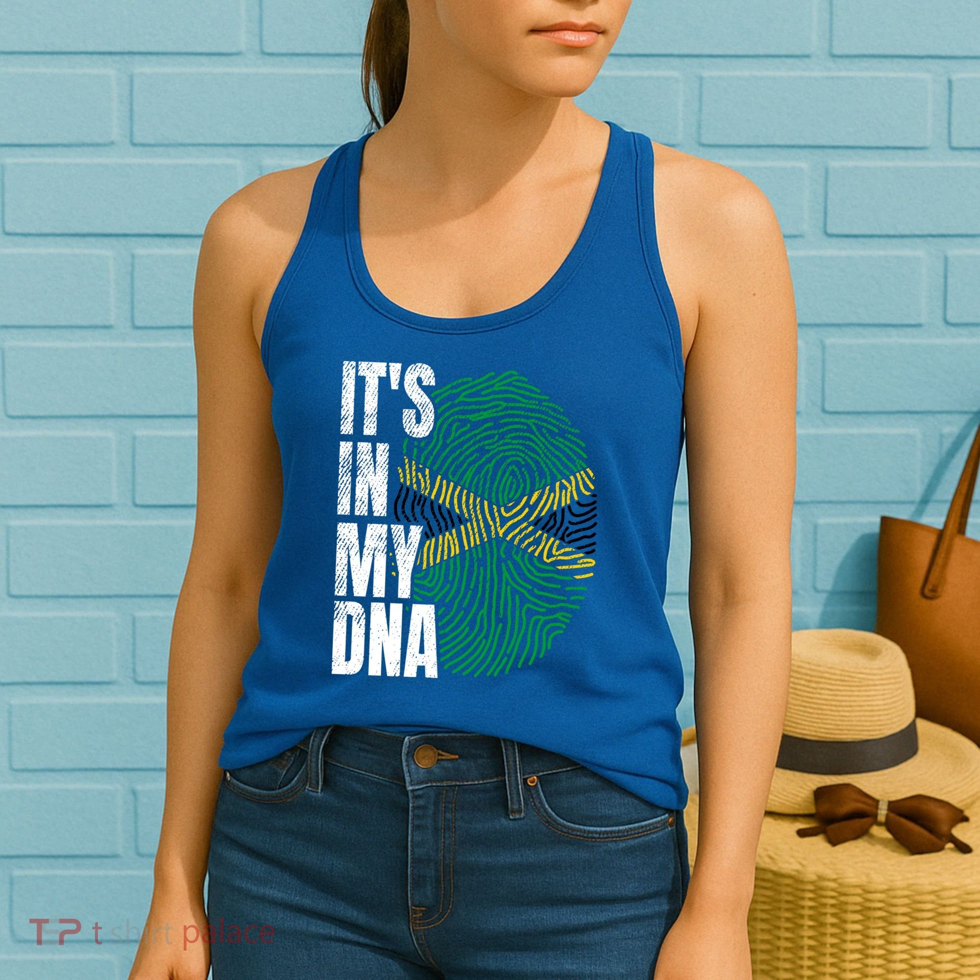It's In My Dna Jamaican Flag Jamaica Boy Girl Gift Women's Tank Top