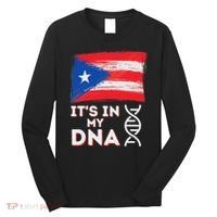 It's In My Dna Puerto Rico Flag Puerto Rican Boricua Long Sleeve Shirt thumb 0