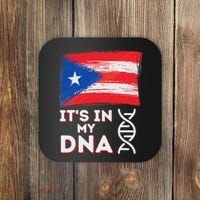 It's In My Dna Puerto Rico Flag Puerto Rican Boricua Coaster thumb 0