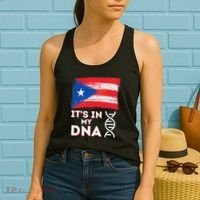 It's In My Dna Puerto Rico Flag Puerto Rican Boricua Women's Tank Top thumb 2