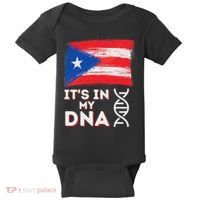 It's In My Dna Puerto Rico Flag Puerto Rican Boricua Baby Bodysuit thumb 0
