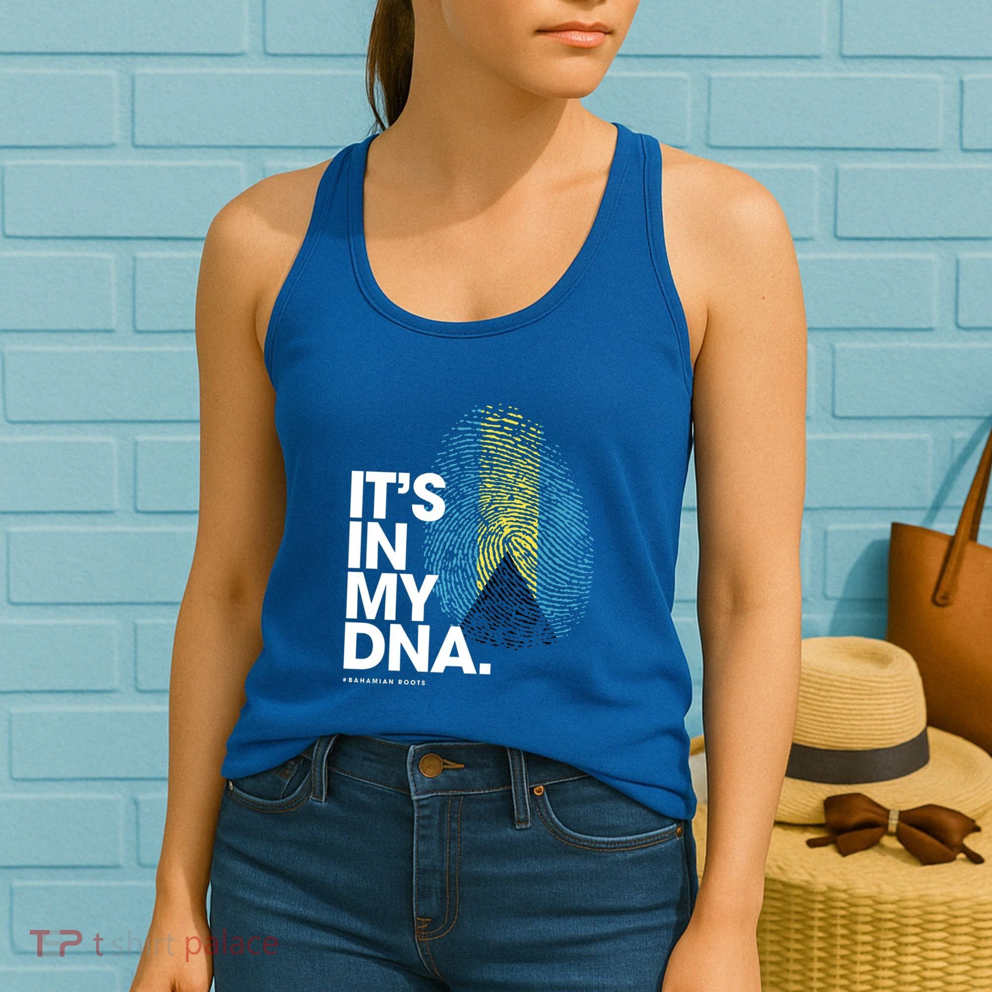 Its In My Dna Bahamas Flag Gift Bahamian Roots Gift Women's Tank Top