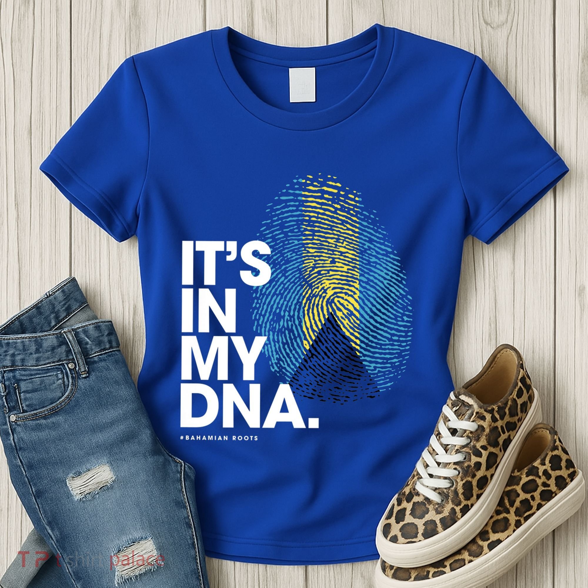 Its In My Dna Bahamas Flag Gift Bahamian Roots Gift Women's T-Shirt