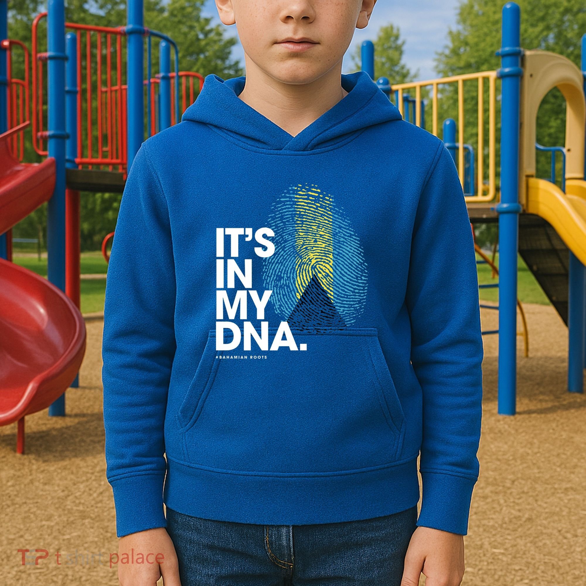 Its In My Dna Bahamas Flag Gift Bahamian Roots Gift Kids Hoodie