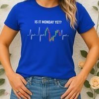 Is It Monday Yet Investor Day Trading Stock Market Trader Gift Women's T-Shirt thumb 2