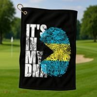 Its In My DNA Bahamas Independence Day Golf Towel thumb 1