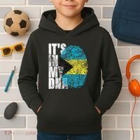 Its In My DNA Bahamas Independence Day Kids Hoodie thumb 2