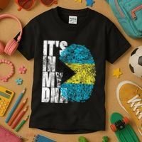 Its In My DNA Bahamas Independence Day Kids T-Shirt thumb 3