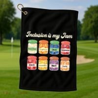Inclusion Is My Jam Golf Towel thumb 1