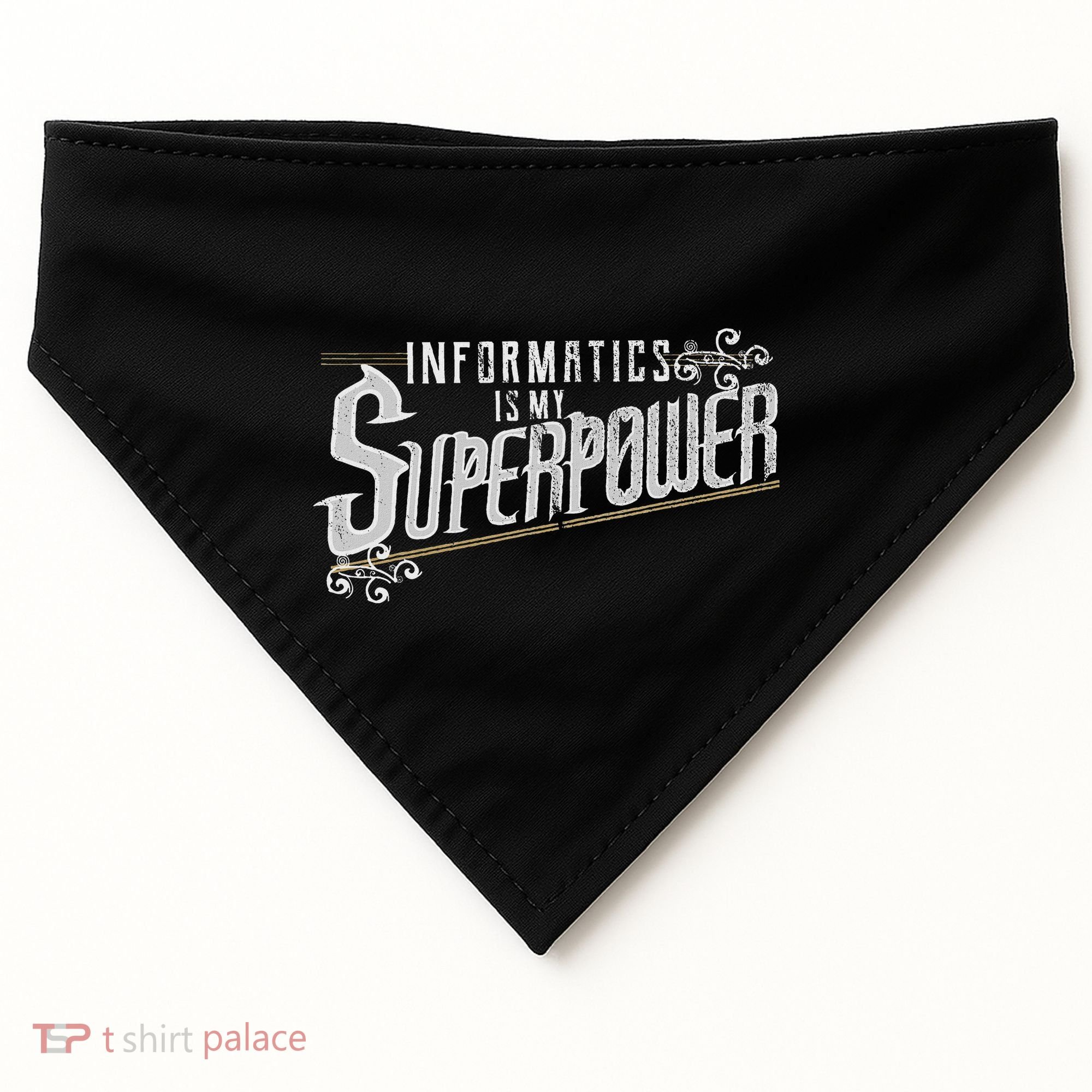 Informatics Is My Superpower Health Informatics Gift USA-Made Doggie Bandana