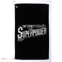Informatics Is My Superpower Health Informatics Gift Golf Towel thumb 0