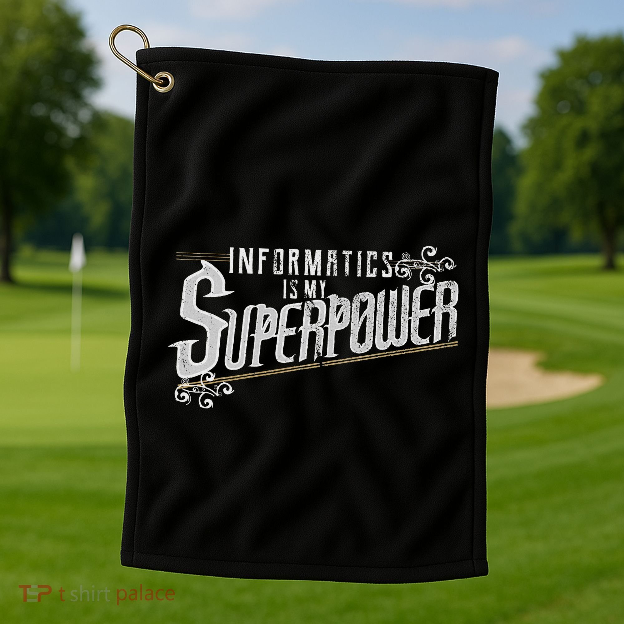 Informatics Is My Superpower Health Informatics Gift Golf Towel