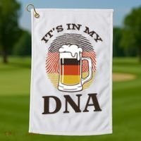 It's In My DNA German Beer Golf Towel thumb 1