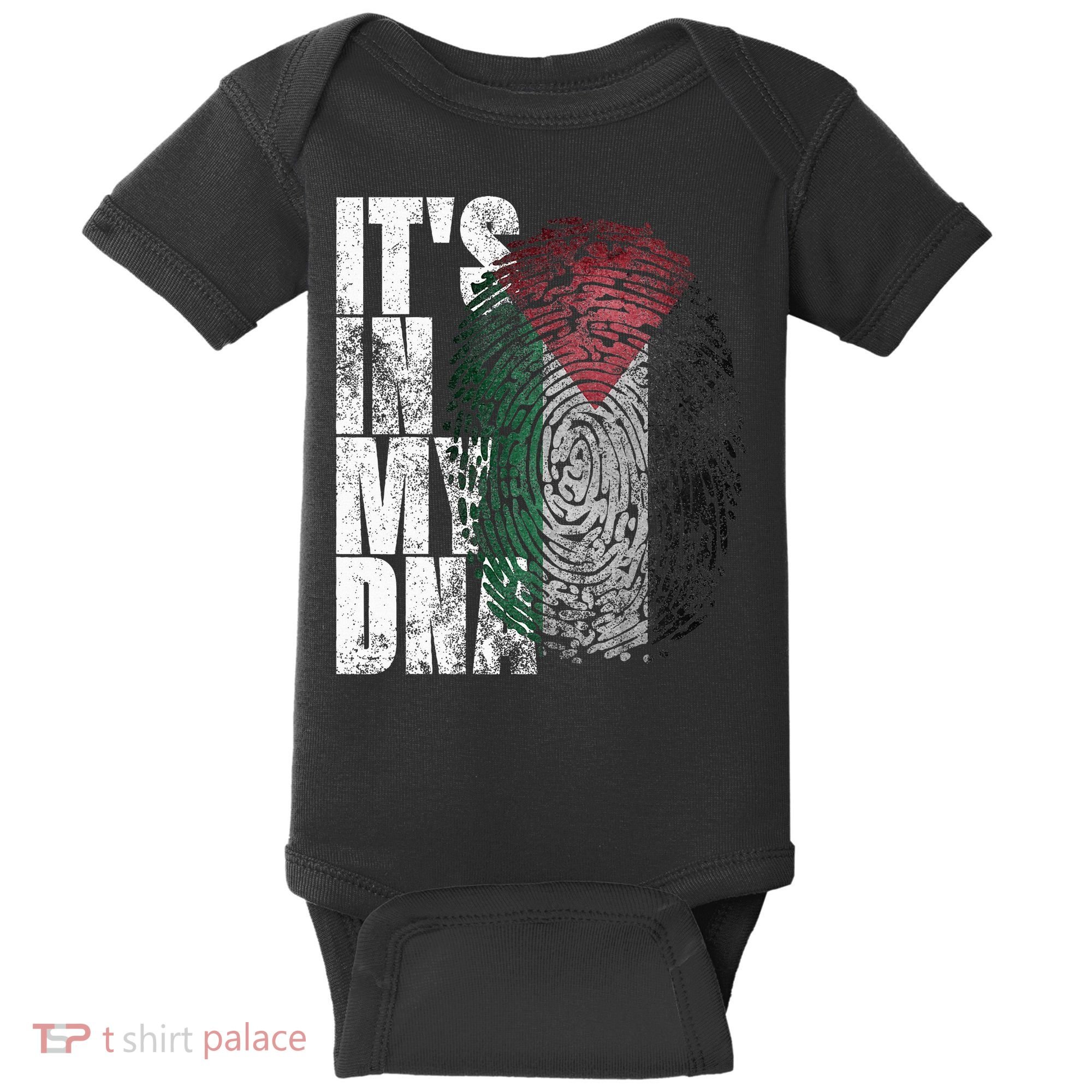 It's In My DNA Palestinian Arabic Gifts Palestine Flag Baby Bodysuit