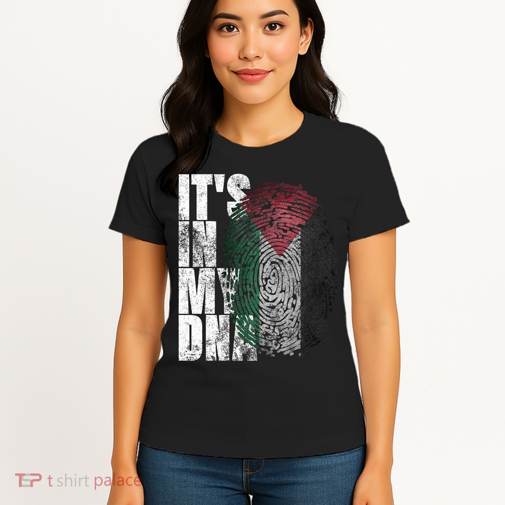 It's In My DNA Palestinian Arabic Gifts Palestine Flag Women's T-Shirt