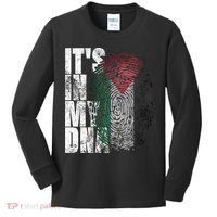 It's In My DNA Palestinian Arabic Gifts Palestine Flag Kids Long Sleeve Shirt thumb 0