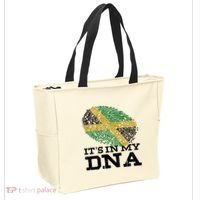 ItS In My Dna Jamaican Jamaica Flag Tote Bag thumb 2