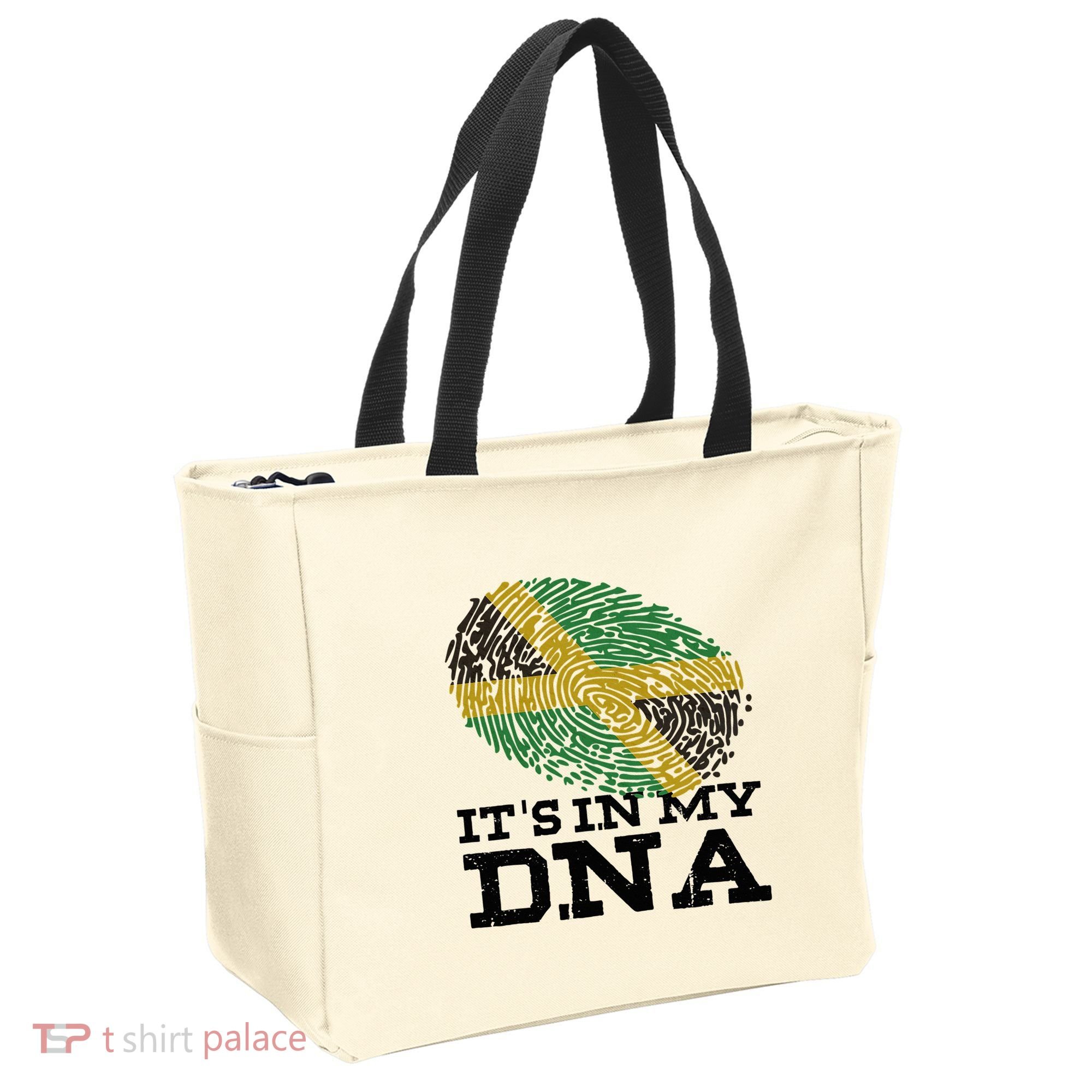 ItS In My Dna Jamaican Jamaica Flag Tote Bag