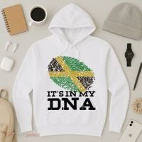 ItS In My Dna Jamaican Jamaica Flag Hoodie thumb 3