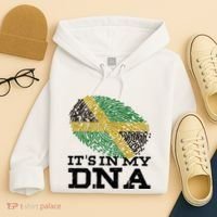 ItS In My Dna Jamaican Jamaica Flag Hoodie thumb 4