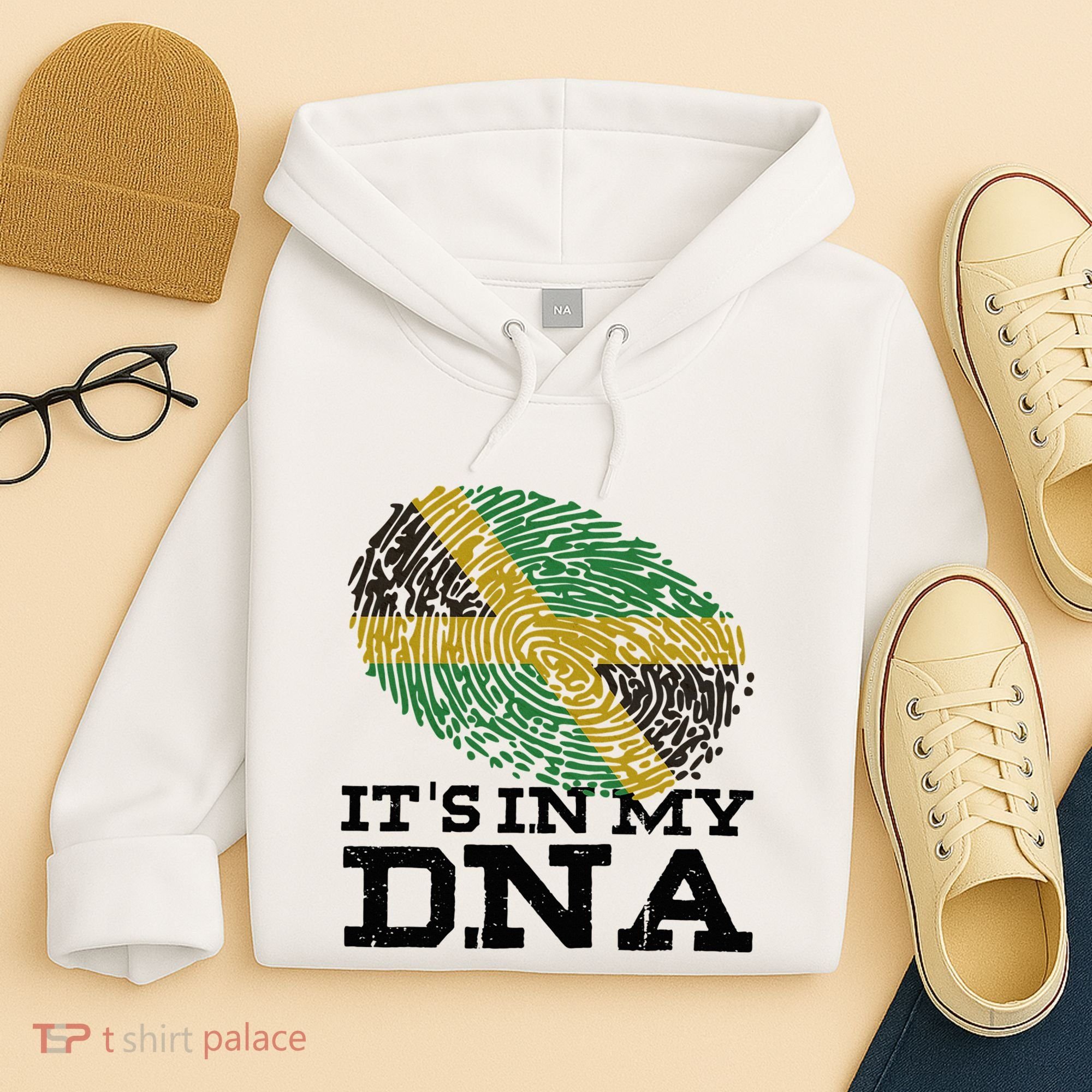 ItS In My Dna Jamaican Jamaica Flag Hoodie