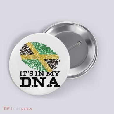 ItS In My Dna Jamaican Jamaica Flag Button