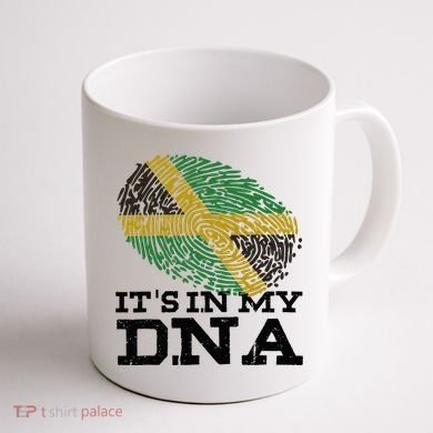 ItS In My Dna Jamaican Jamaica Flag Coffee Mug back
