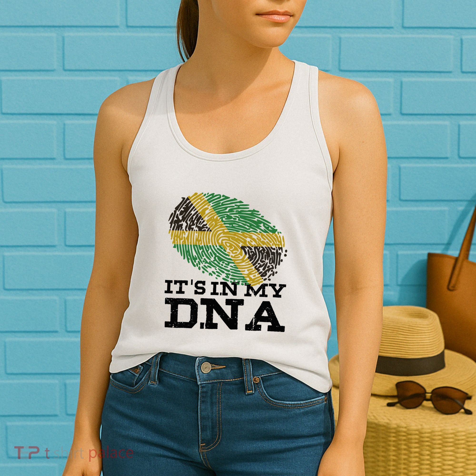ItS In My Dna Jamaican Jamaica Flag Women's Tank Top