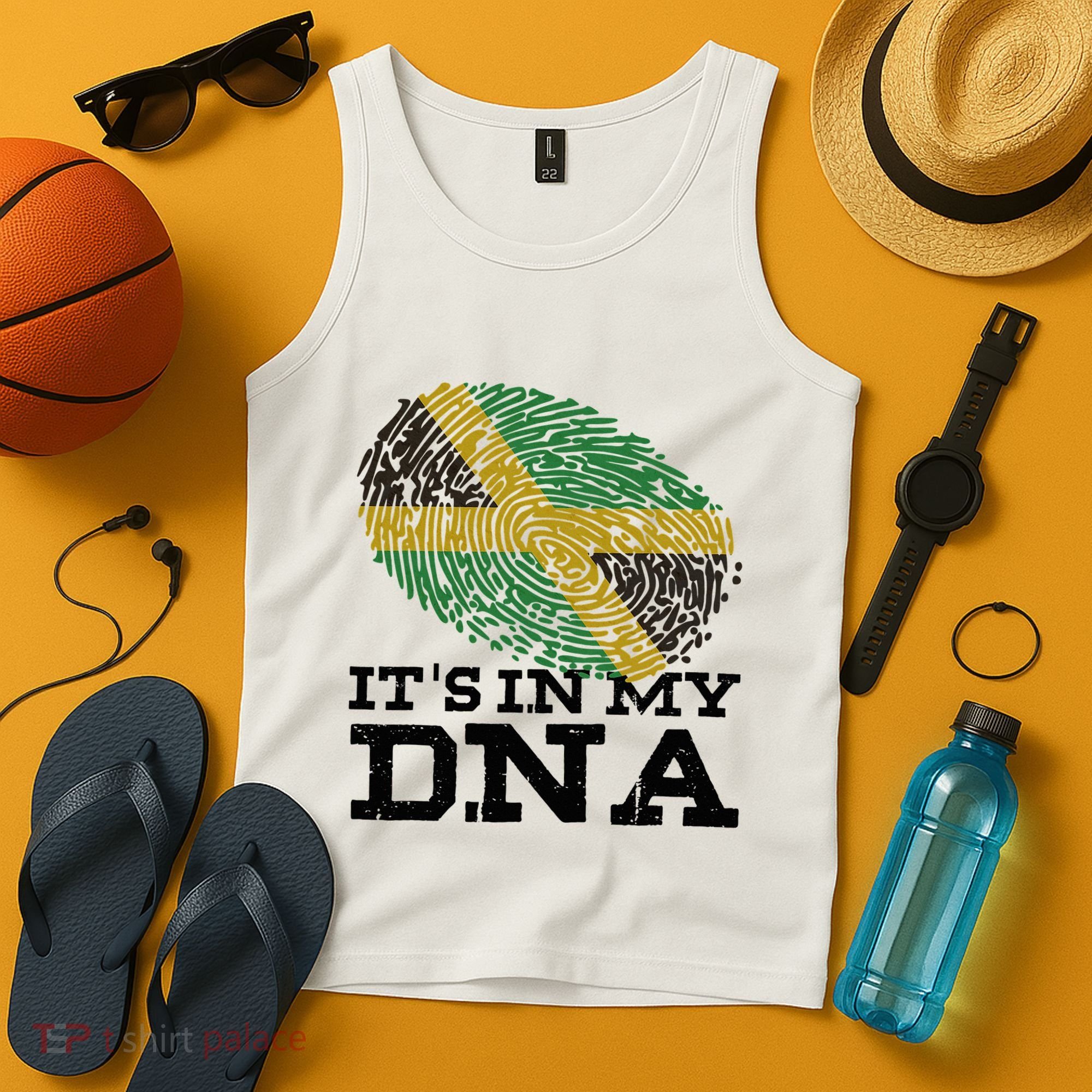ItS In My Dna Jamaican Jamaica Flag Tank Top