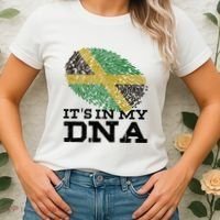 ItS In My Dna Jamaican Jamaica Flag Women's T-Shirt thumb 2