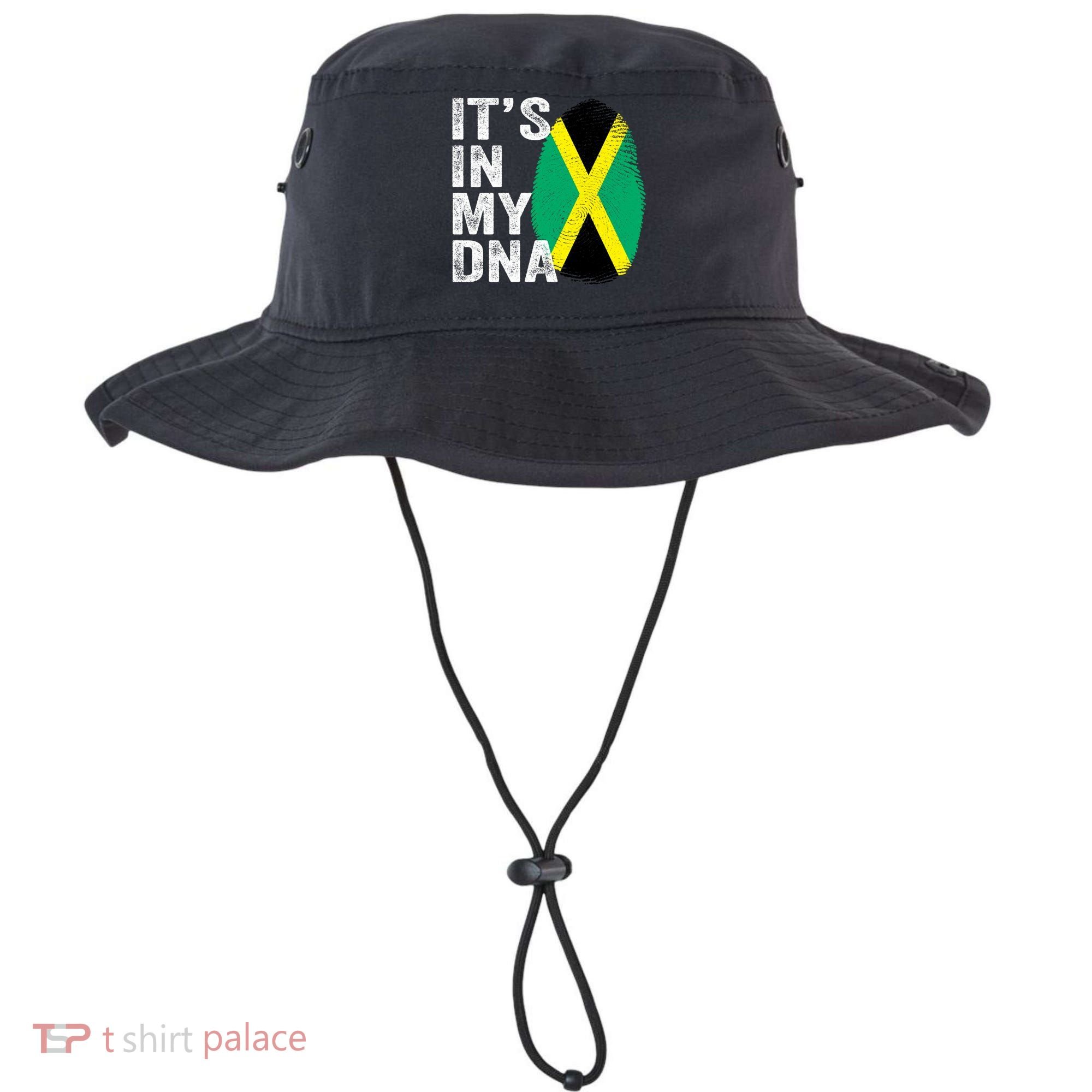 It's In My Dna Jamaican Flag Jamaica Fingerprint Gift Bucket Hat